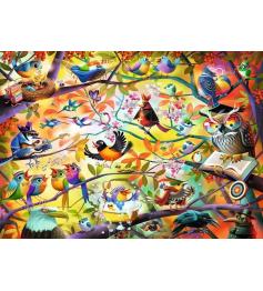 Puzzle Ravensburger Pájaros Ocupados de 1000 Piezas