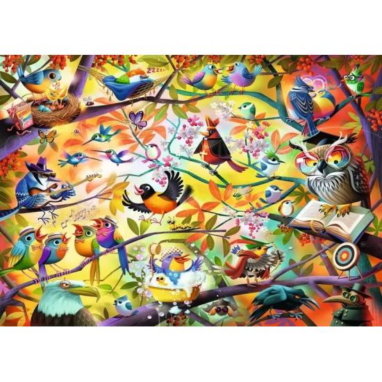 Puzzle Ravensburger Pájaros Ocupados de 1000 Piezas