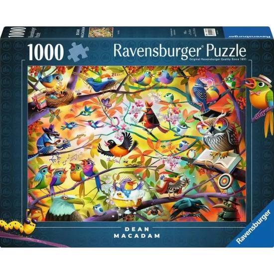 Puzzle Ravensburger Pájaros Ocupados de 1000 Piezas