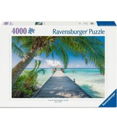 Puzzle Ravensburger Playa De Ensueño En Las Maldivas de 4000 Pzs