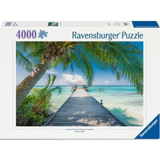 Puzzle Ravensburger Playa De Ensueño En Las Maldivas de 4000 Pzs