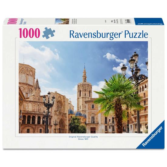 Puzzle Ravensburger Plaza De Santa María, Valencia de 1000 Pieza