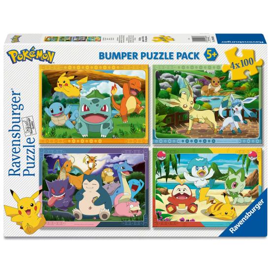 Puzzle Ravensburger Pokemon de 4 x 100 Piezas