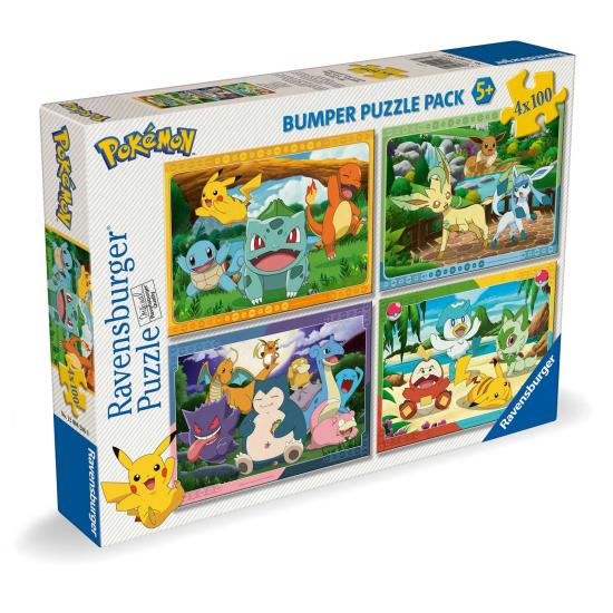 Puzzle Ravensburger Pokemon de 4 x 100 Piezas