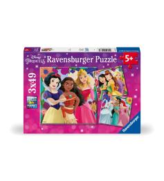 Puzzle Ravensburger Princesas Disney de 3x49 Piezas