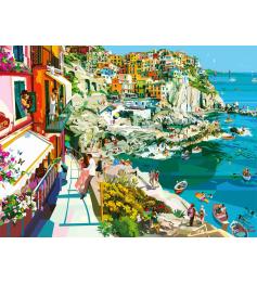 Puzzle Ravensburger Romance en Cinque Terre de 1500 Piezas