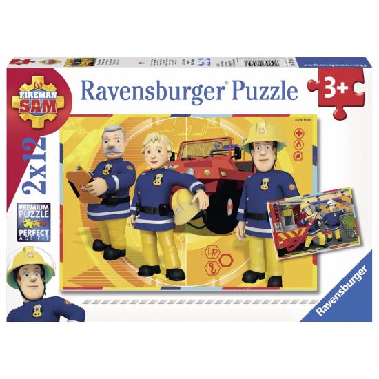 Puzzle Ravensburger Sam el Bombero 2x12 Piezas