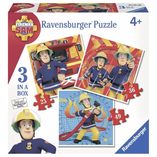 Puzzle Ravensburger Sam el Bombero Progresivo 25+36+49 Puzzle Ravensburger Sam el Bombero Progresivo 25+36+49