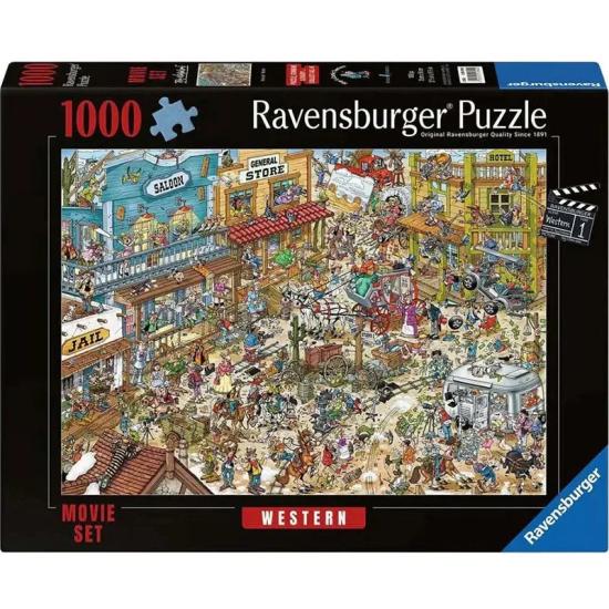 Puzzle Ravensburger Set de Rodaje del Oeste de 1000 Piezas