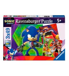 Puzzle Ravensburger Sonic Prime de 3x49 Piezas