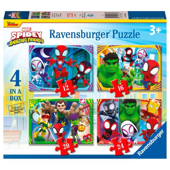 Puzzle Ravensburger Spidey and Firends Progresivo 12+16+20+24 Pz Puzzle Ravensburger Spidey and Firends Progresivo 12+16+20+24 Pz