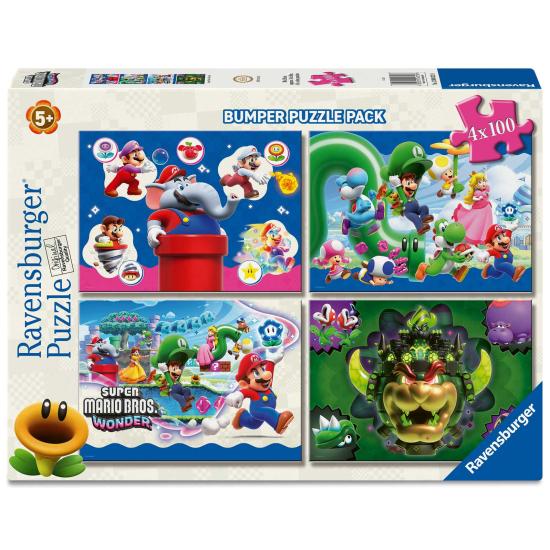 Puzzle Ravensburger Super Mario Bros Wonder de 4 x 100 Piezas
