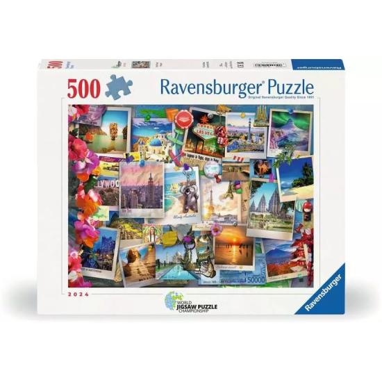 Puzzle Ravensburger Tablón de Viajes por el Mundo de 500 Pzs