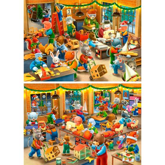 Puzzle Ravensburger Tienda Navideña de 2x12 Piezas