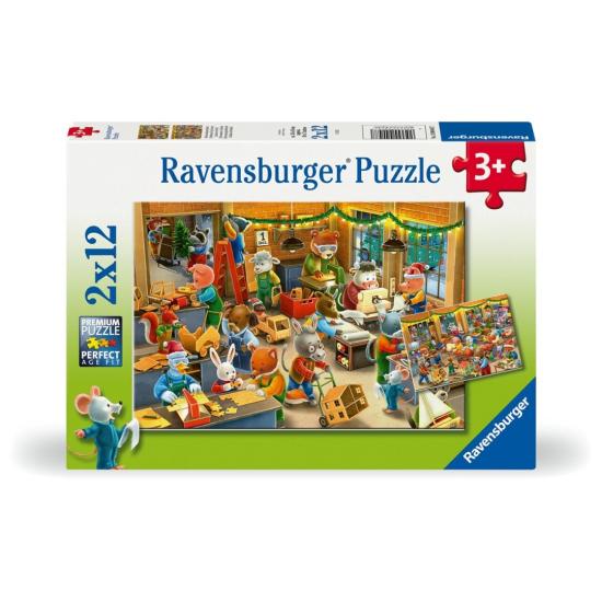 Puzzle Ravensburger Tienda Navideña de 2x12 Piezas