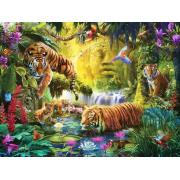 Puzzle Ravensburger Tigres Tranquilos de 1500 Piezas