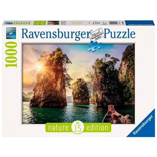 Puzzle Ravensburger Tres Rocas en Cheow Lan, Tailandia 1000 Pzs