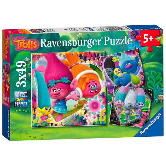 Puzzle Ravensburger Trolls de 3x49 Piezas