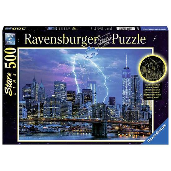 Puzzle Ravensburger Trueno Sobre Nueva York Fosforescente de 50 Puzzle Ravensburger Trueno Sobre Nueva York Fosforescente de 50
