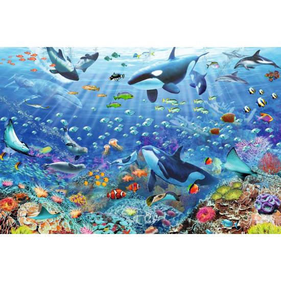 Puzzle Ravensburger Un Colorido Mundo Submarino de 3000 Pzs