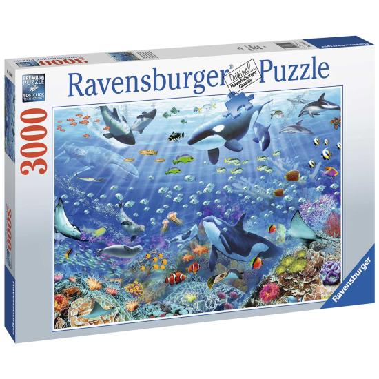 Puzzle Ravensburger Un Colorido Mundo Submarino de 3000 Pzs