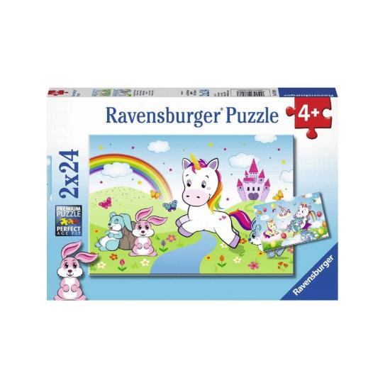 Puzzle Ravensburger Unicornio de Fábula de 2x24 Piezas