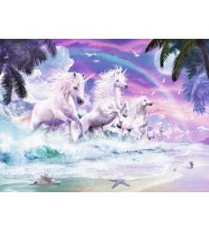 Puzzle Ravensburger Unicornios en la Playa XXL de 150 Piezas