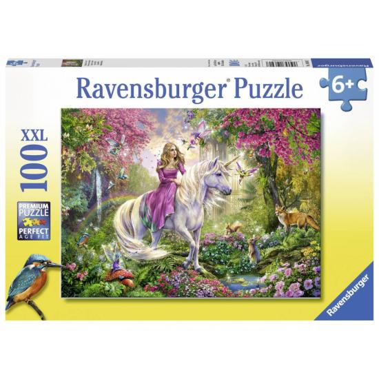 Puzzle Ravensburger Cabalgando en Unicornio XXL de 100 Piezas
