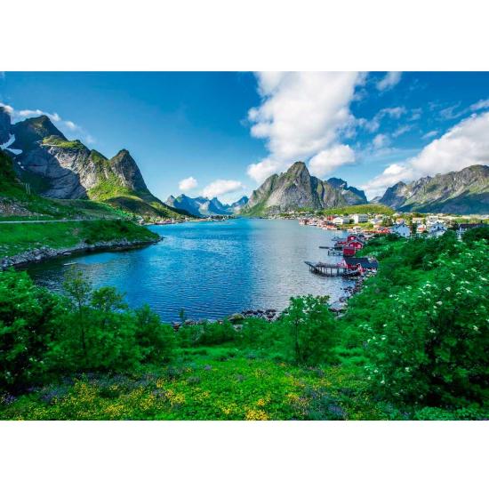 Puzzle Ravensburger Vista de Lofoten, Norueba de 1000 Piezas