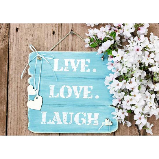 Puzzle Ravensburger Vive, Ama y Sonrie Efecto Madera 1200 Pieza Puzzle Ravensburger Vive, Ama y Sonrie Efecto Madera 1200 Pieza