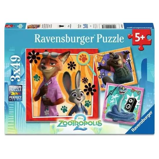 Puzzle Ravensburger Zootopia 2 de 3x49 Piezas