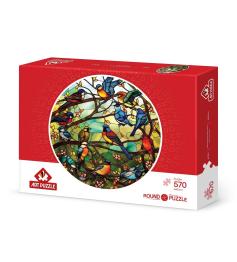 Puzzle Circular Art Puzzle Coro del Bosque en Vidrieras 570 Pzs