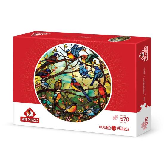 Puzzle Redondo Art Puzzle Coro del Bosque en Vidrieras 570 Pzs