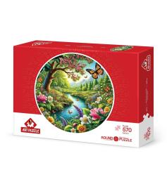 Puzzle Redondo Art Puzzle El Jardín Del Monarca 570 Pzs