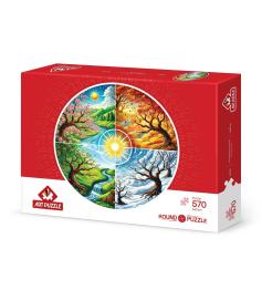 Puzzle Redondo Art Puzzle La Rueda De Las Cuatro Estaciones 570