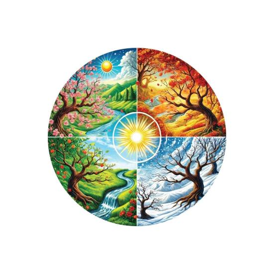 Puzzle Redondo Art Puzzle La Rueda De Las Cuatro Estaciones 570