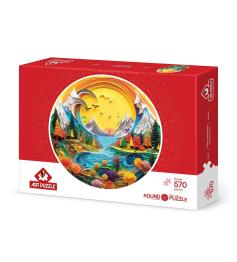 Puzzle Circular Art Puzzle Paisaje De Papel 570 Piezas