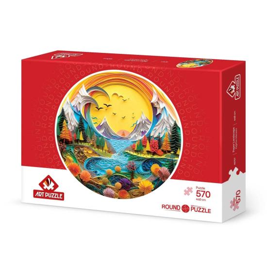 Puzzle Redondo Art Puzzle Paisaje De Papel 570 Piezas