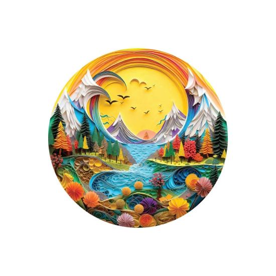 Puzzle Redondo Art Puzzle Paisaje De Papel 570 Piezas