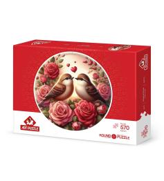 Puzzle Circular Art Puzzle Rosas Y Amor 570 Piezas