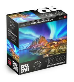 Puzzle Roovi Aurora Boreal, Noruega de 1000 Piezas