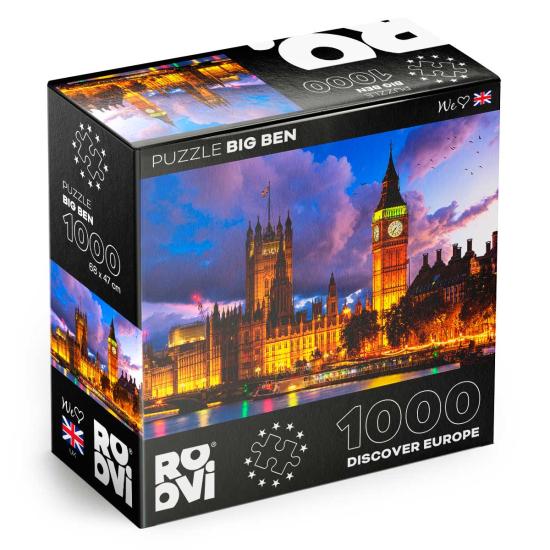 Puzzle Roovi Big Ben, Londres, Reino Unido de 1000 Piezas Puzzle Roovi Big Ben, Londres, Reino Unido de 1000 Piezas