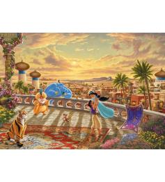 Puzzle Schmidt Aladdin y Jasmine Bailando al Sol de 1000 Piezas
