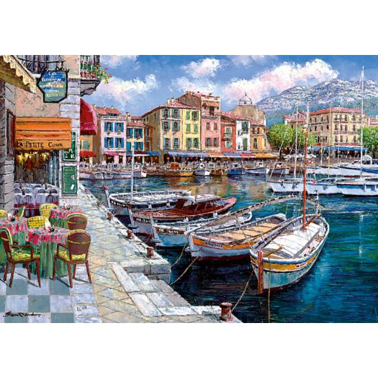 Puzzle Schmidt Cafe en Cassis, Francia de 1000 Piezas Puzzle Schmidt Cafe en Cassis, Francia de 1000 Piezas