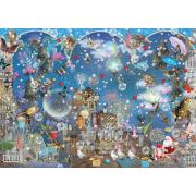 Puzzle Schmidt Cielo Azul de Navidad de 1000 Piezas