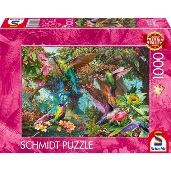 Puzzle Schmidt Colibríes en una Explosión De Color 1000 Piezas