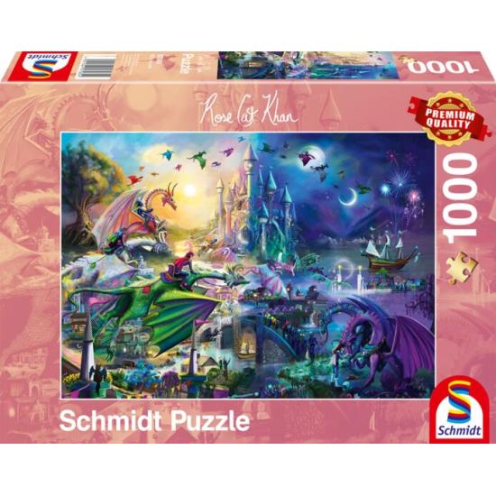 Puzzle Schmidt Competencia Nocturna de Dragones de 1000 Piezas Puzzle Schmidt Competencia Nocturna de Dragones de 1000 Piezas