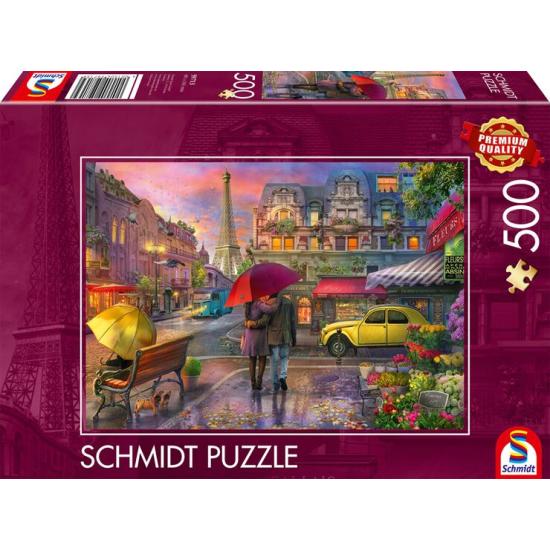 Puzzle Schmidt Encanto Parisino Bajo La Lluvia de 500 Piezas