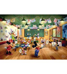 Puzzle Schmidt Escuela Disney Mickey y Minnie XXL de 200 Pzs