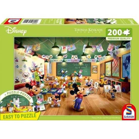 Puzzle Schmidt Escuela Disney Mickey y Minnie XXL de 200 Pzs